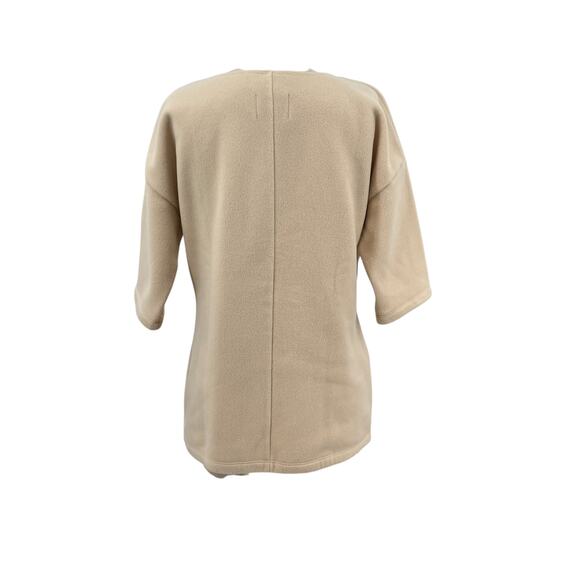 Dudley Stephens Fleece Top Tee 3/4 Sleeve Beige Tan Size Medium - Picture 7 of 10